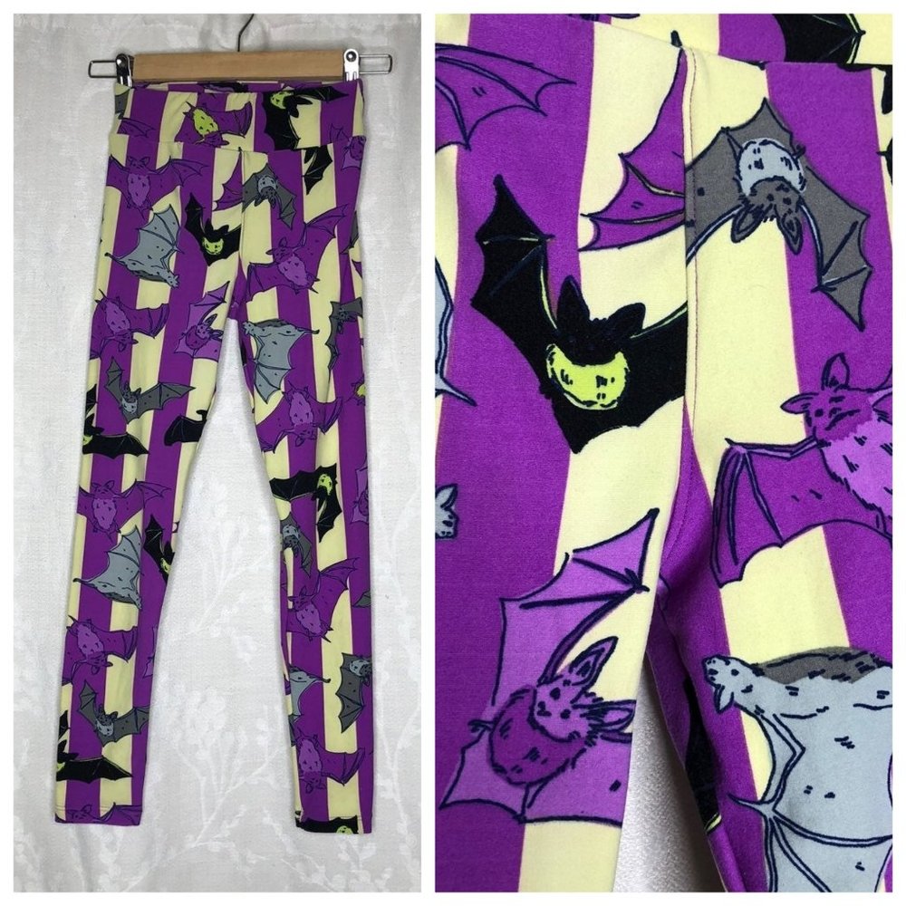 Lularoe Kids Bat Halloween Leggings Kid